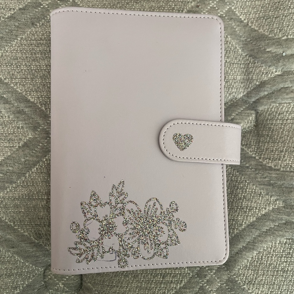 Floral Embellished Purple Budget Binder
